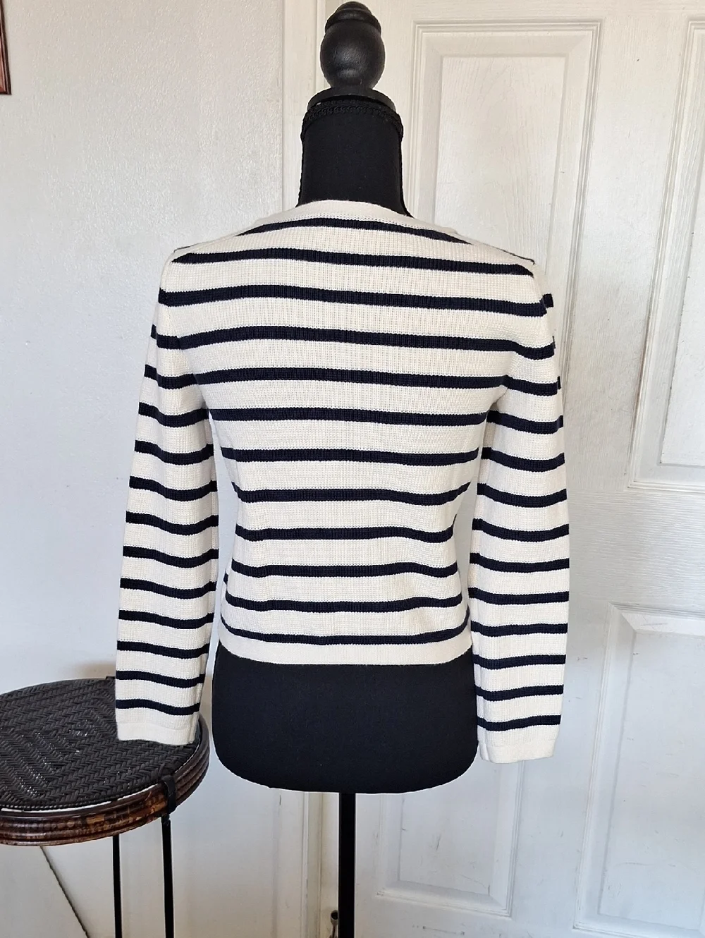 JCrew Women XS J.Crew Emilie sweater lady jacket in stripe